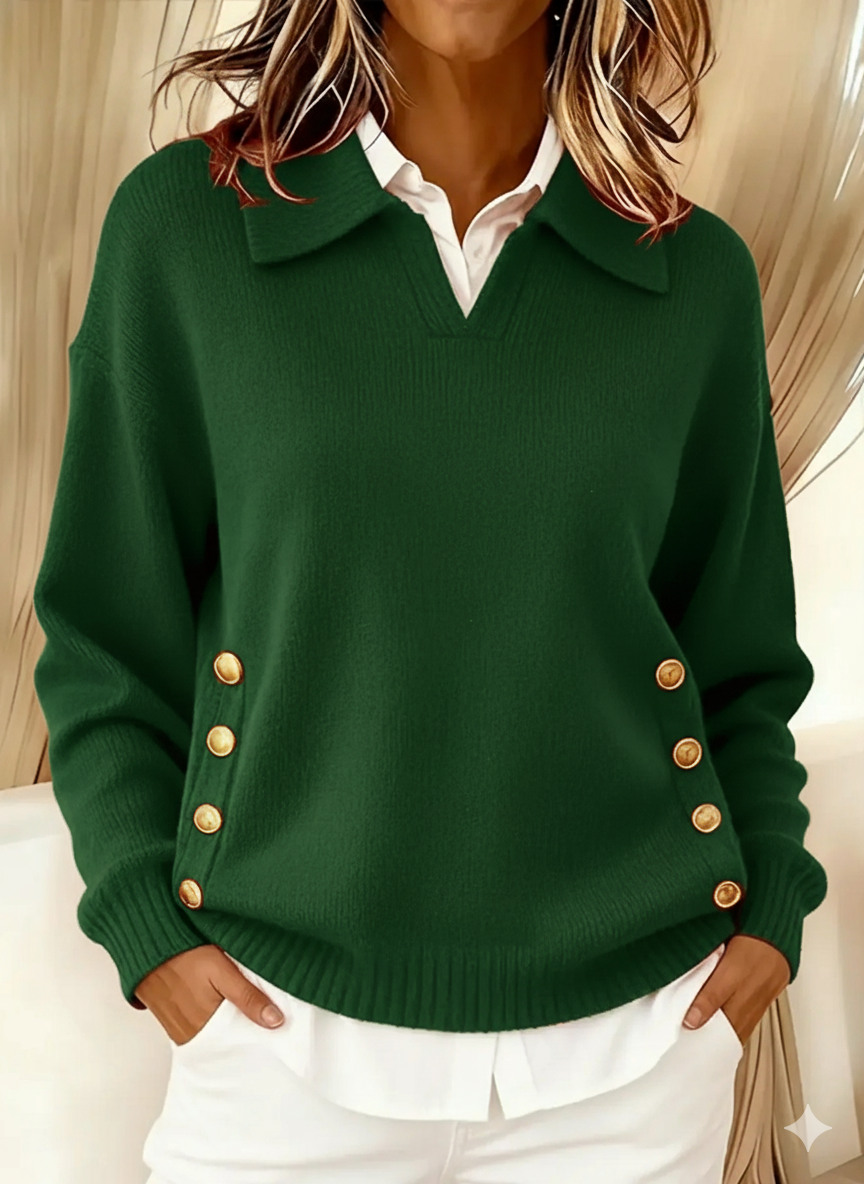Victoire | Pull col V à col polo