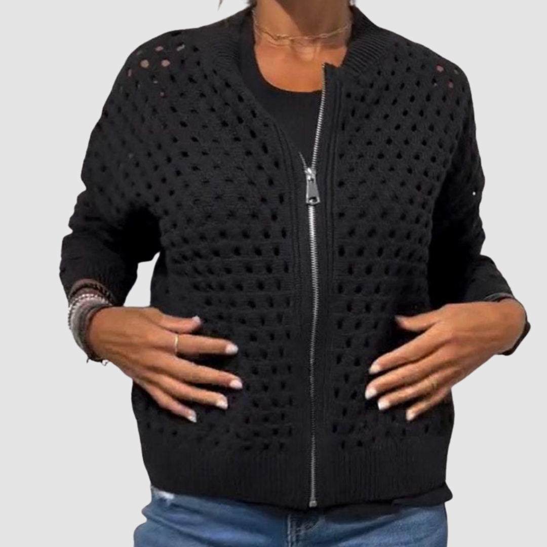 Domitille | Cardigan en maille ajourée