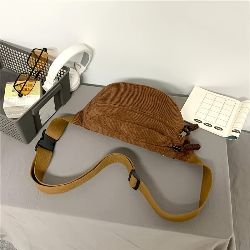 Petra | Sac à Bandoulière en Velours Côtelé
