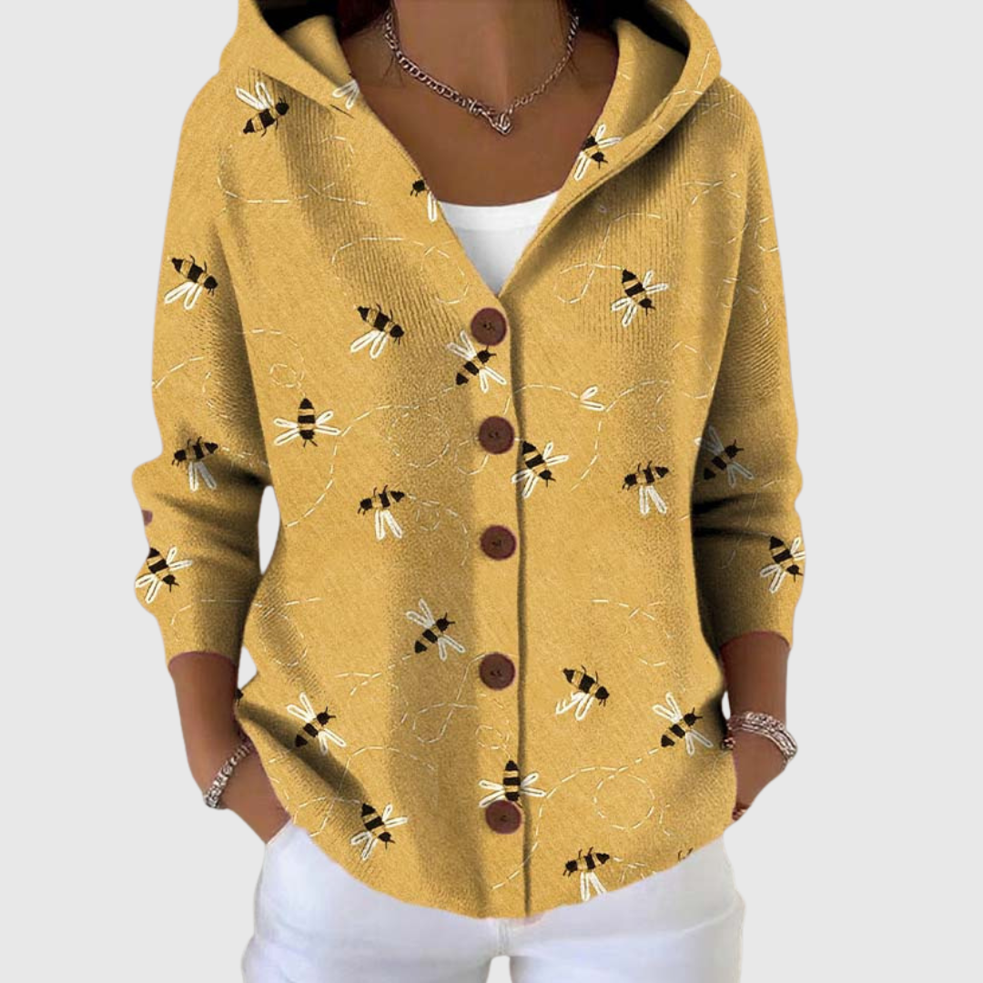 Isabeau | Veste en maille à capuche