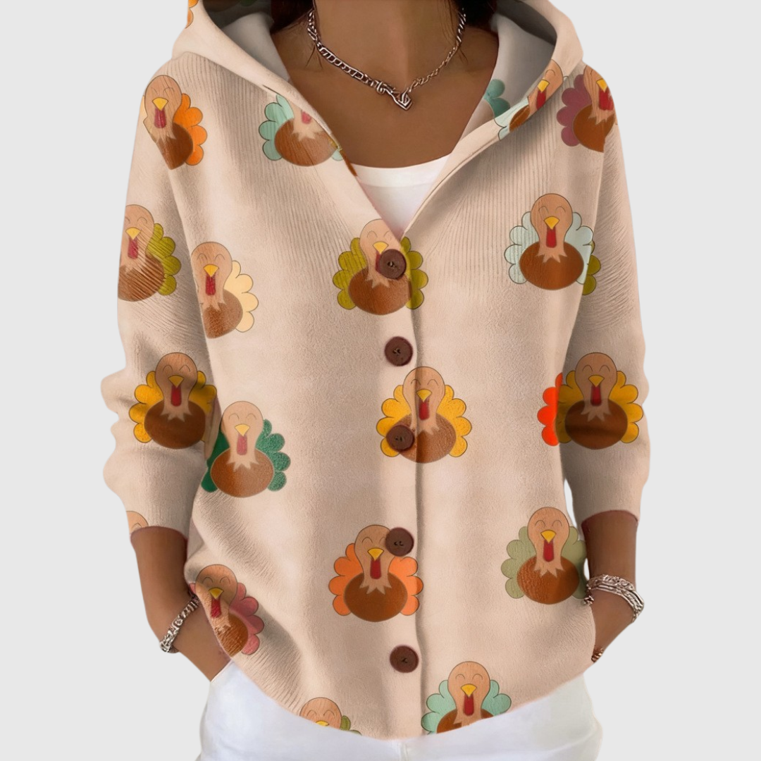 Pierrette | Veste en maille à capuche