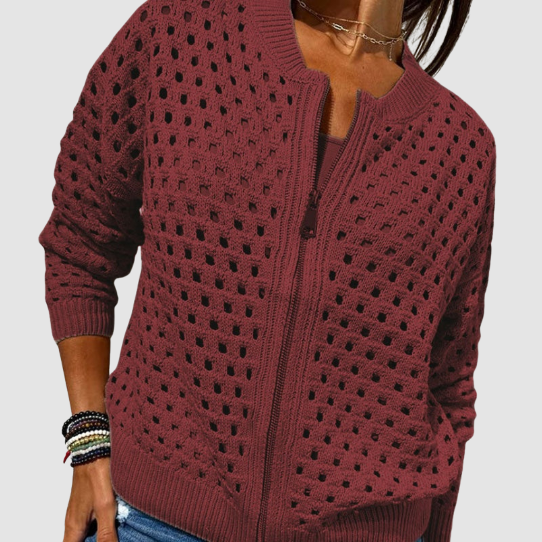 Domitille | Cardigan en maille ajourée