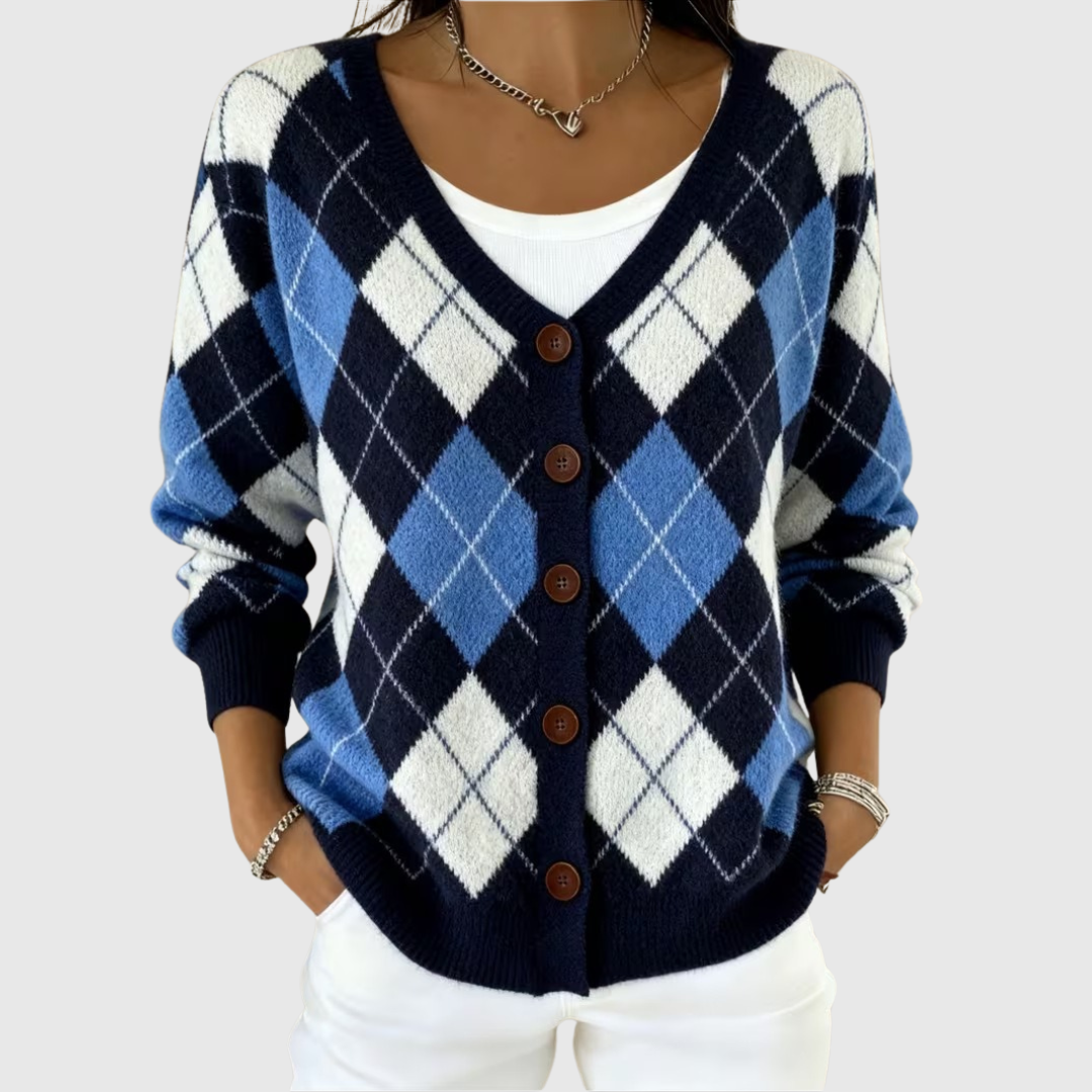 Sylvette | Veste en maille boutonnée