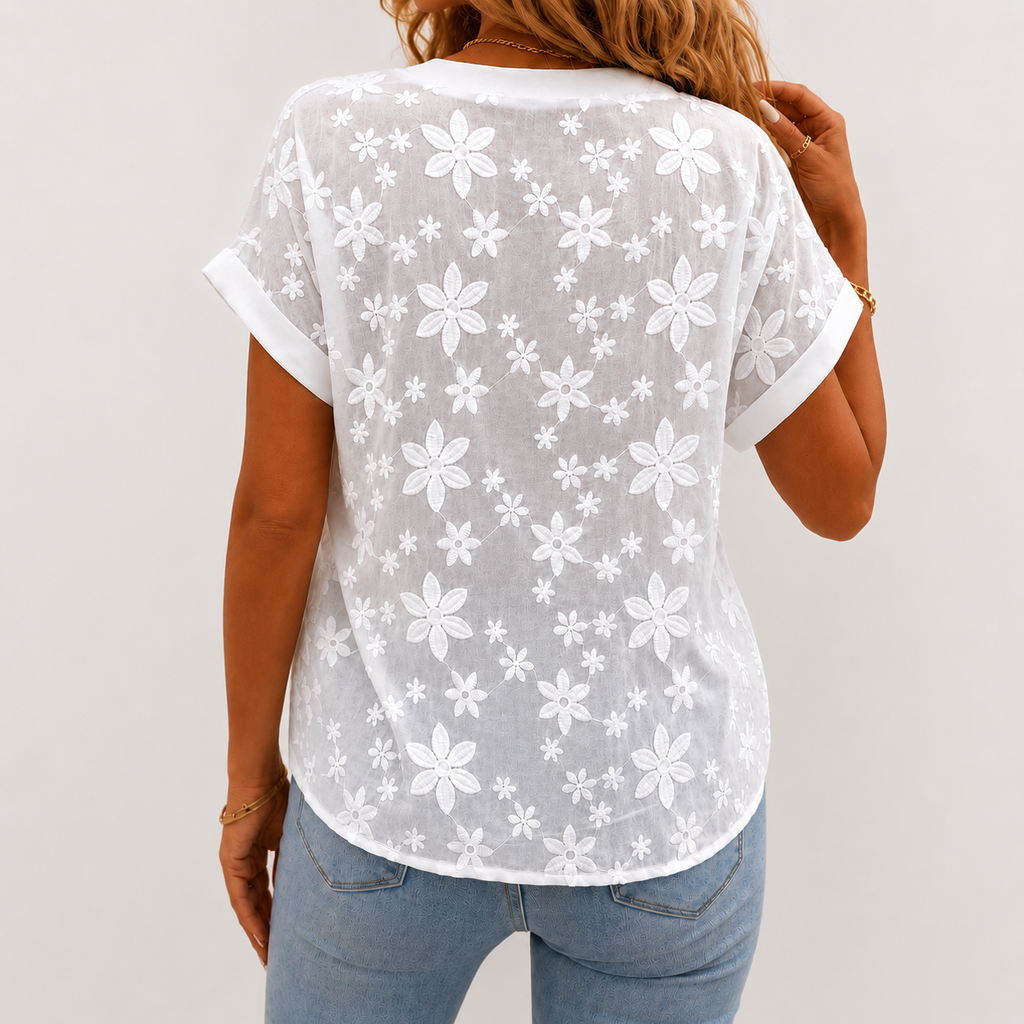 Sienne | Blouse brodée en coton