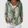 Blanche | Veste en maille à capuche
