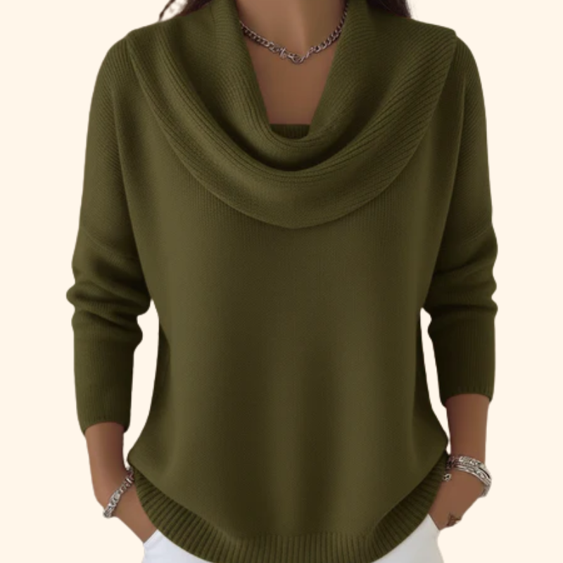 Ginette | Pull à col drapé