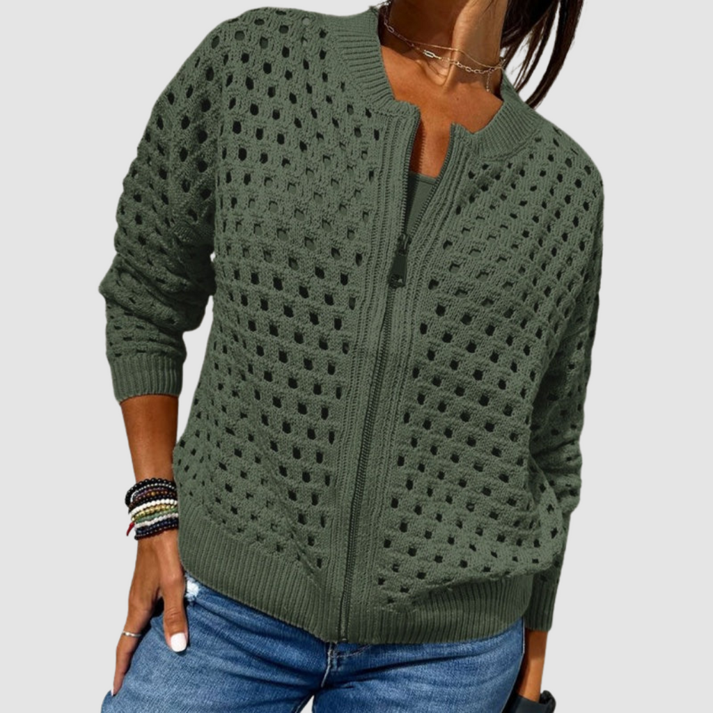 Domitille | Cardigan en maille ajourée