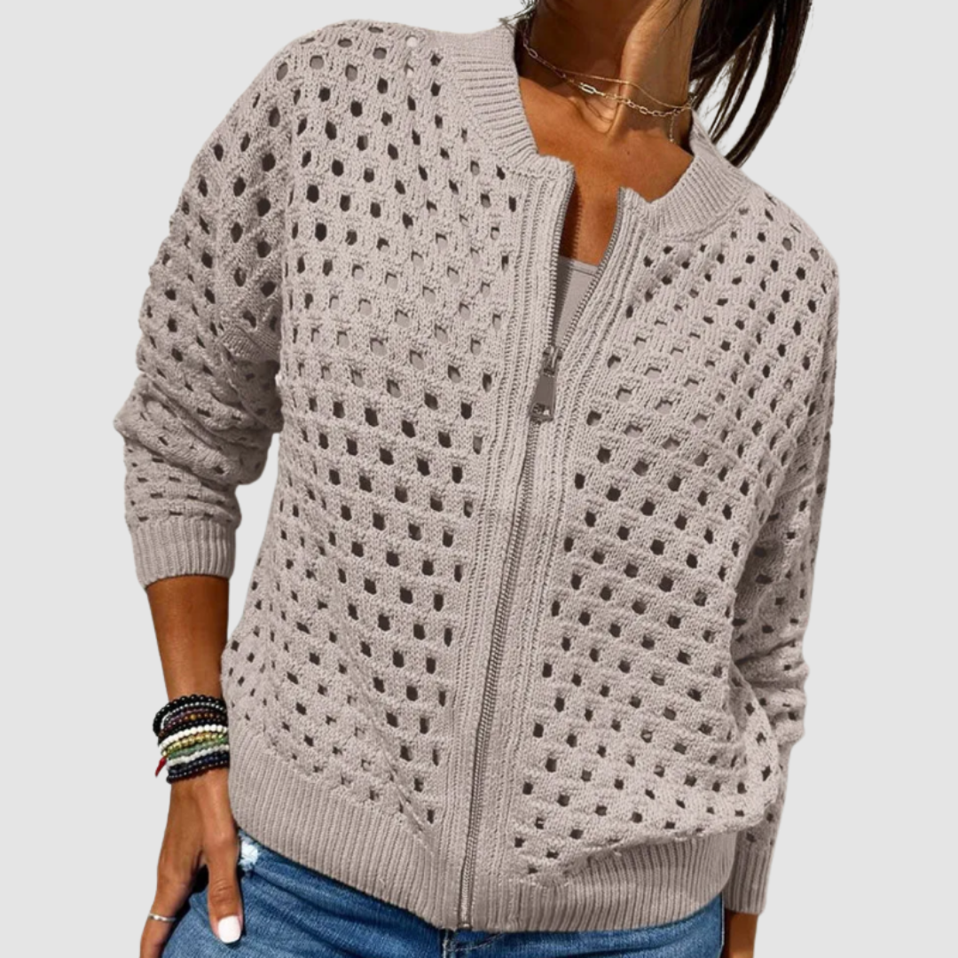Domitille | Cardigan en maille ajourée