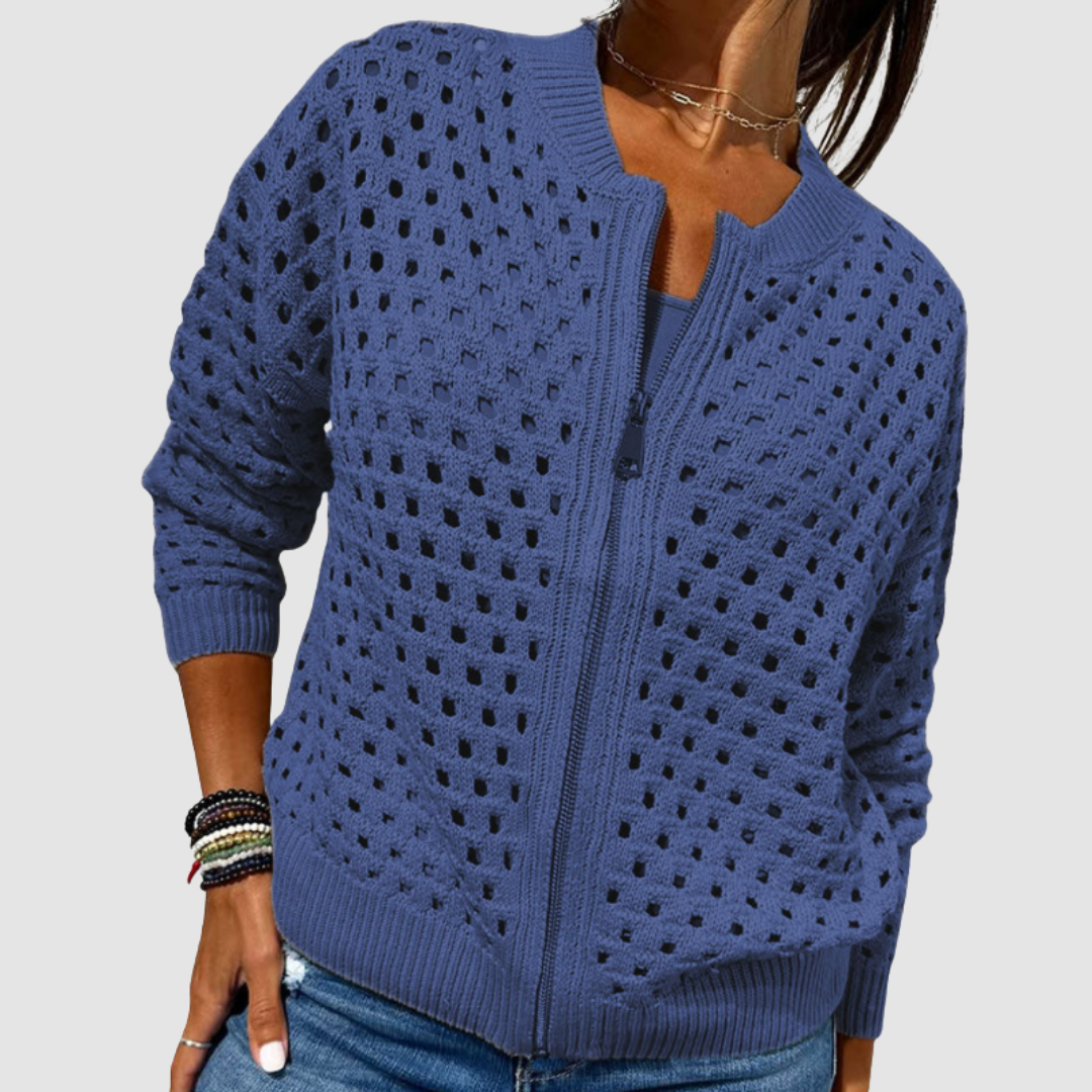 Domitille | Cardigan en maille ajourée