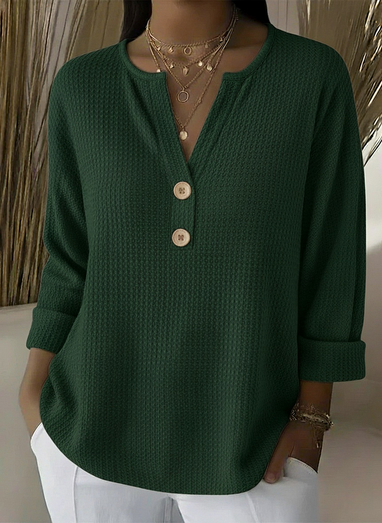 Lucienne | Top henley boutonné