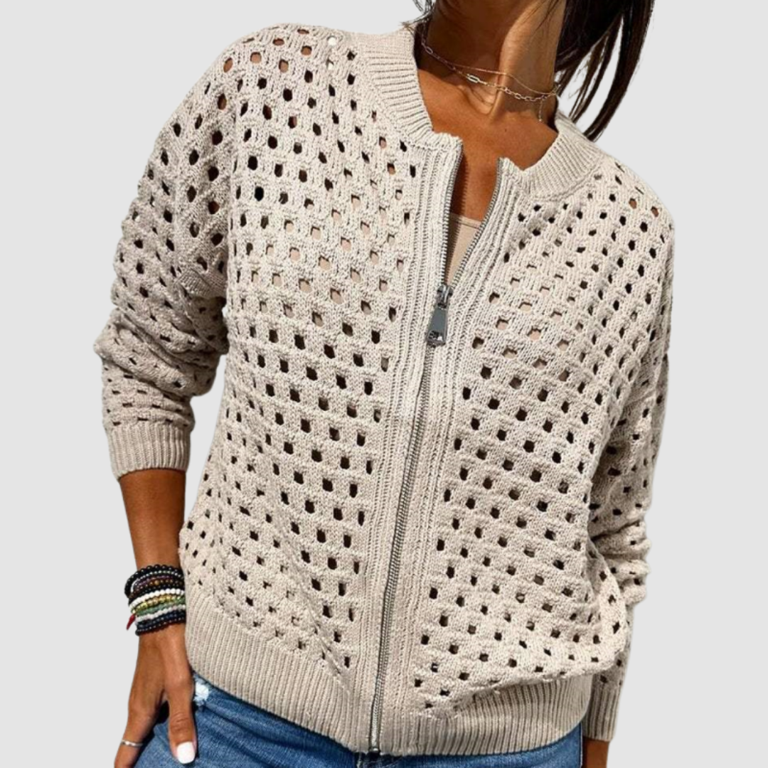 Domitille | Cardigan en maille ajourée