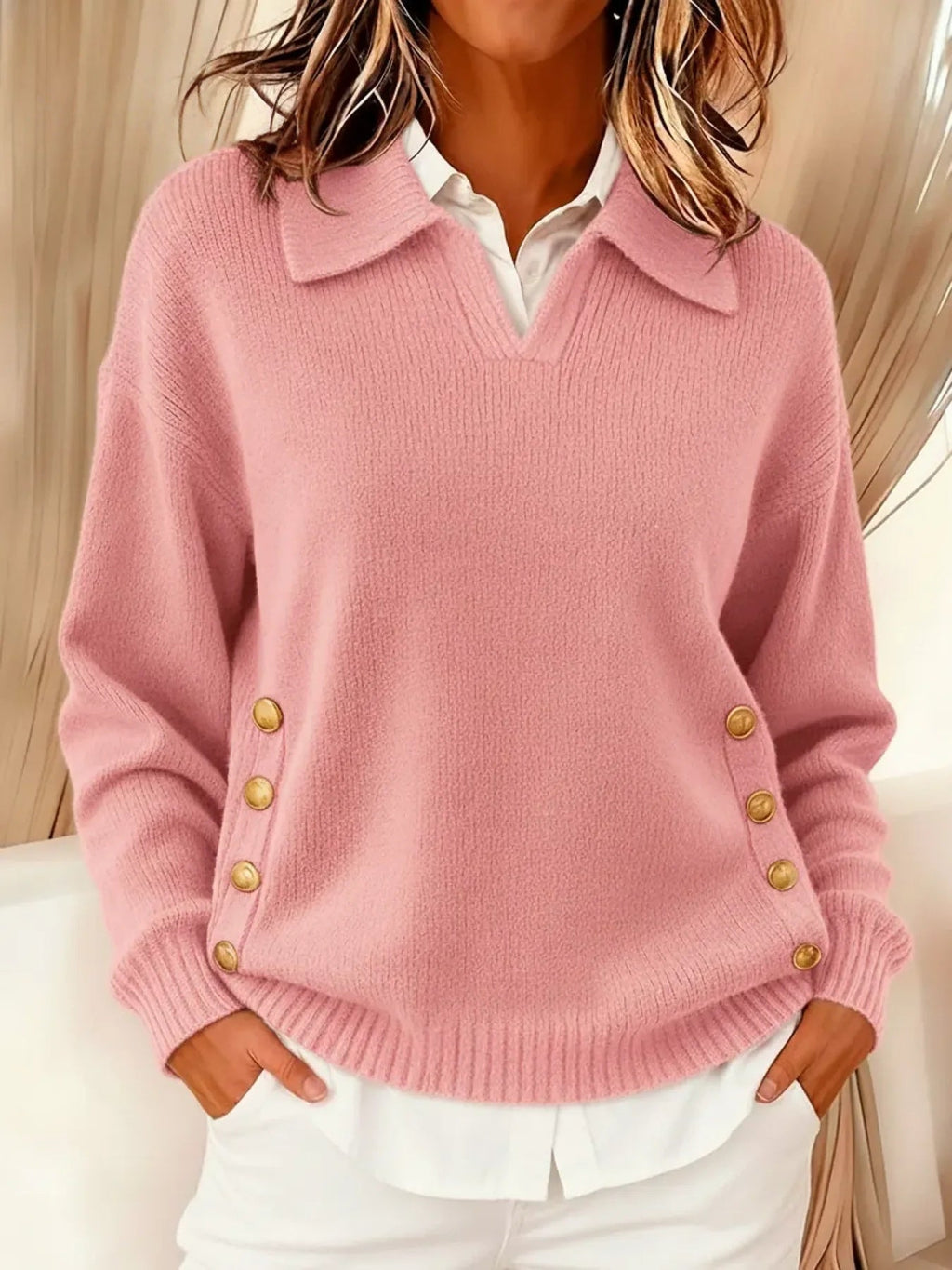 Victoire | Pull col V à col polo