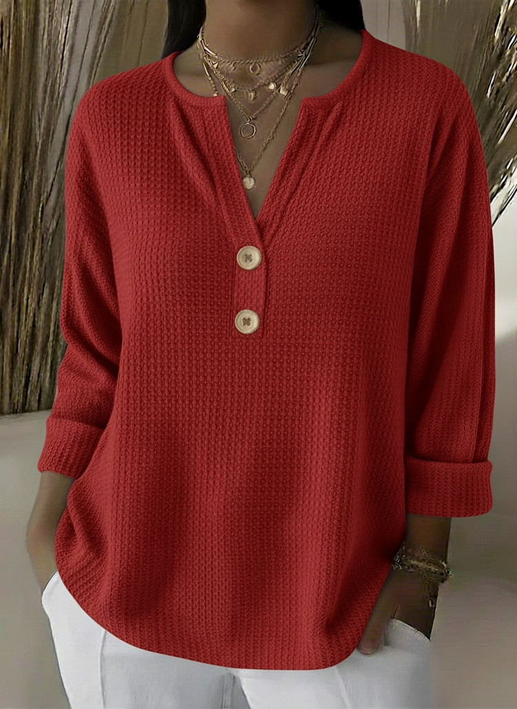 Lucienne | Top henley boutonné