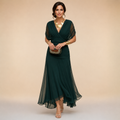 Emma | Robe longue asymétrique à décolleté drapé
