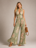 Valentine | Combinaison plissée vert sauge