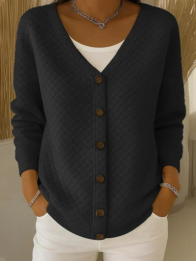 Laurine | Cardigan matelassé à boutons