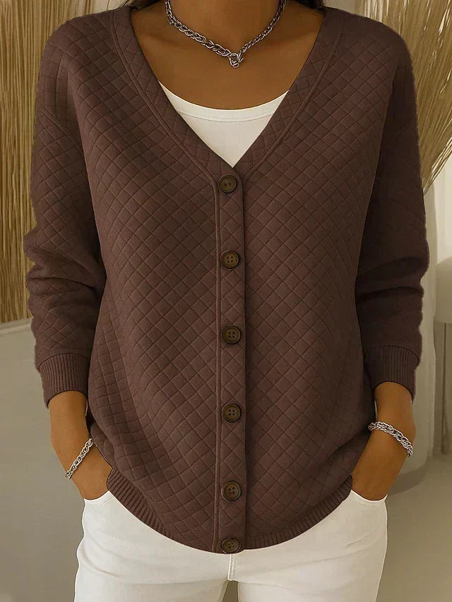 Laurine | Cardigan matelassé à boutons
