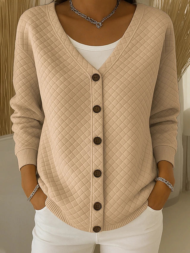 Laurine | Cardigan matelassé à boutons