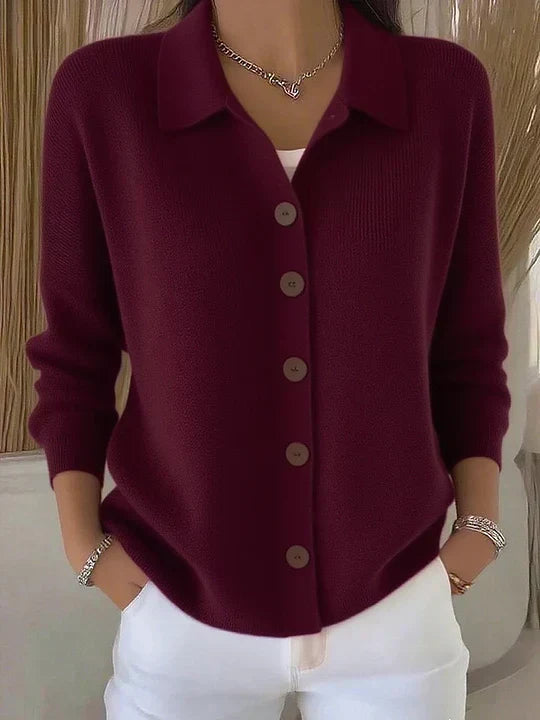 Ghislaine | Cardigan à col rabattu