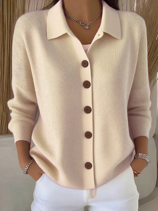 Ghislaine | Cardigan à col rabattu