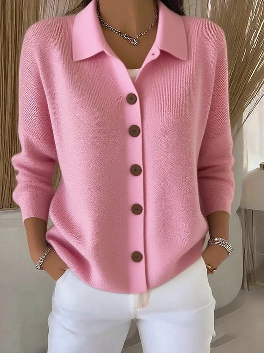 Ghislaine | Cardigan à col rabattu