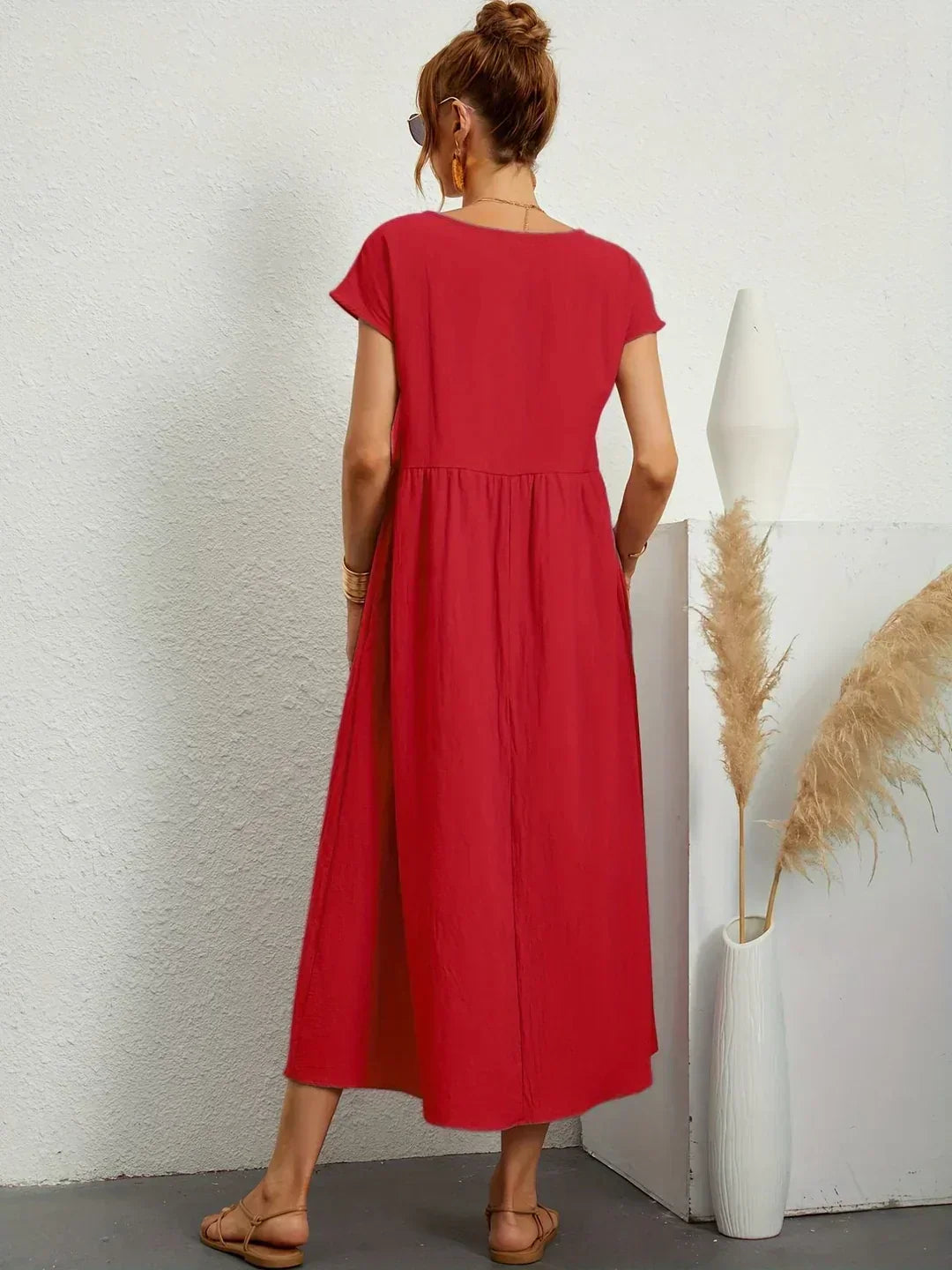 Gabrielle | Robe mi-longue fluide à l'élégance intemporelle
