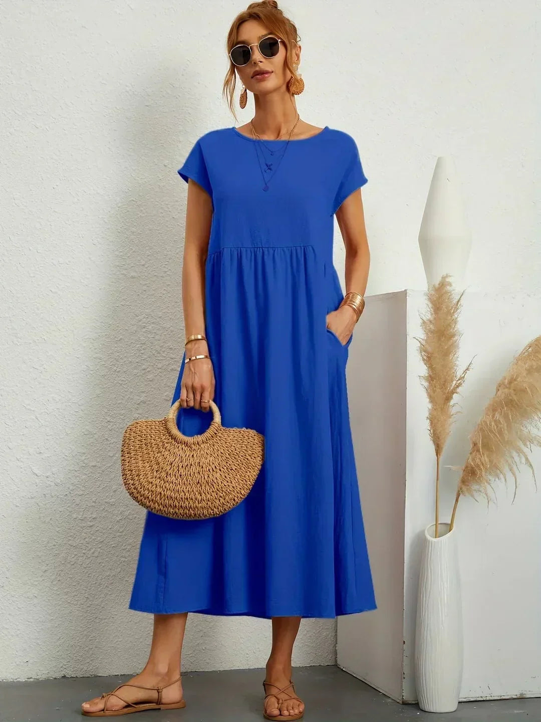 Gabrielle | Robe mi-longue fluide à l'élégance intemporelle