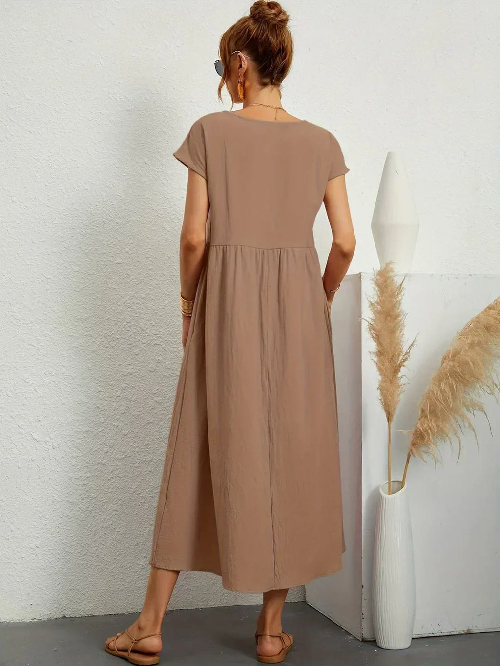 Gabrielle | Robe mi-longue fluide à l'élégance intemporelle
