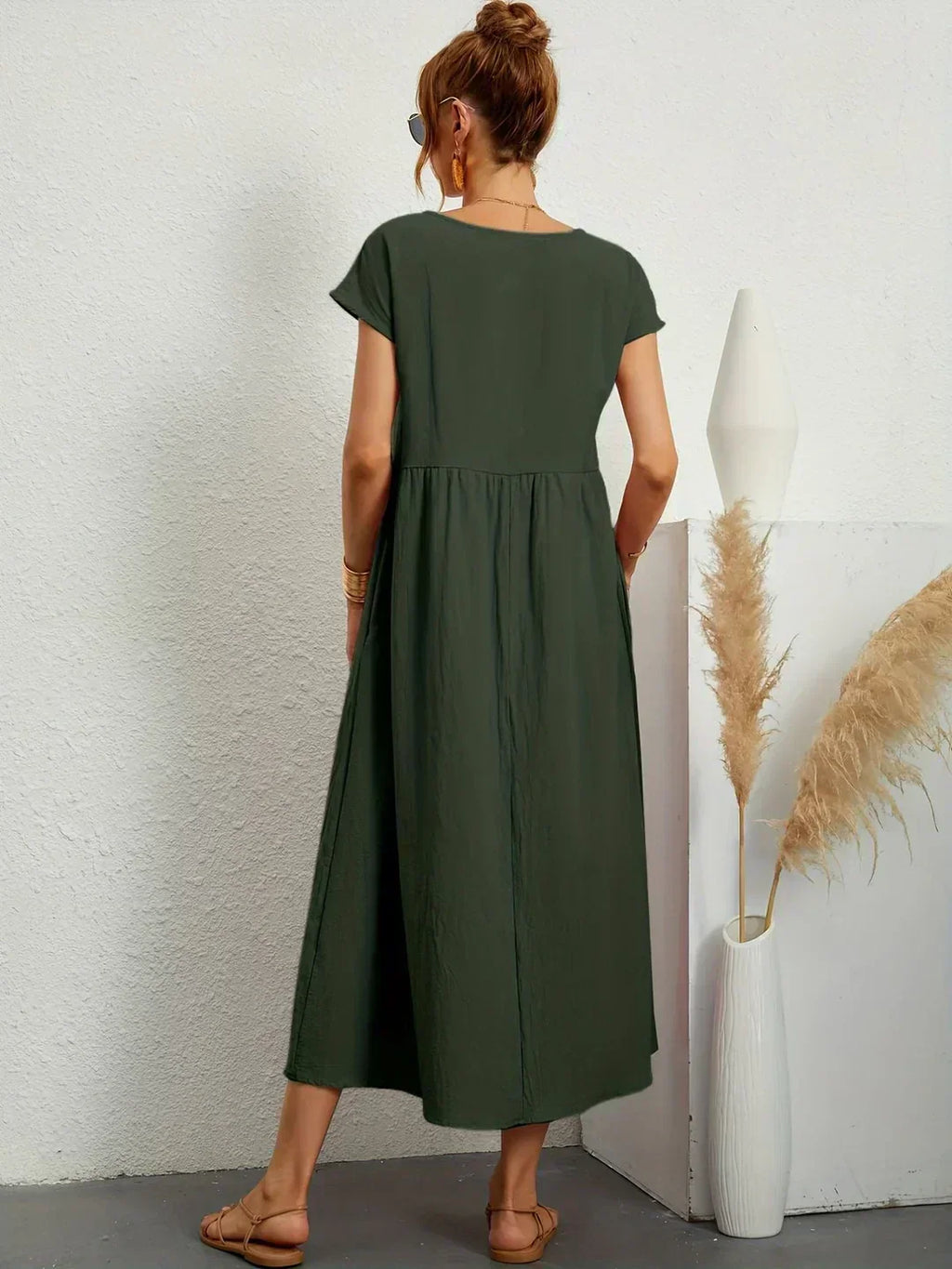 Gabrielle | Robe mi-longue fluide à l'élégance intemporelle