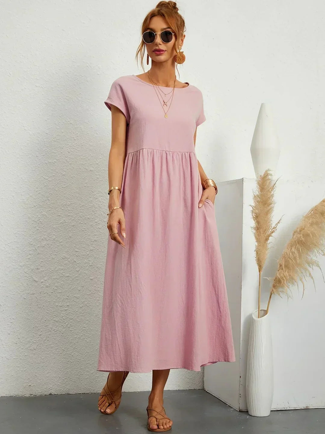 Gabrielle | Robe mi-longue fluide à l'élégance intemporelle