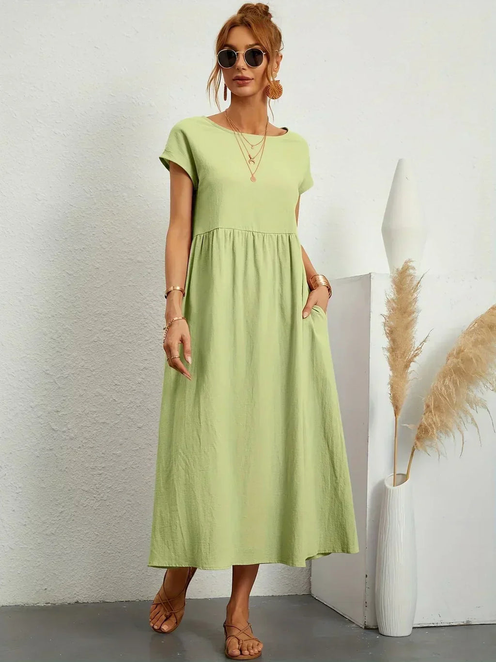 Gabrielle | Robe mi-longue fluide à l'élégance intemporelle