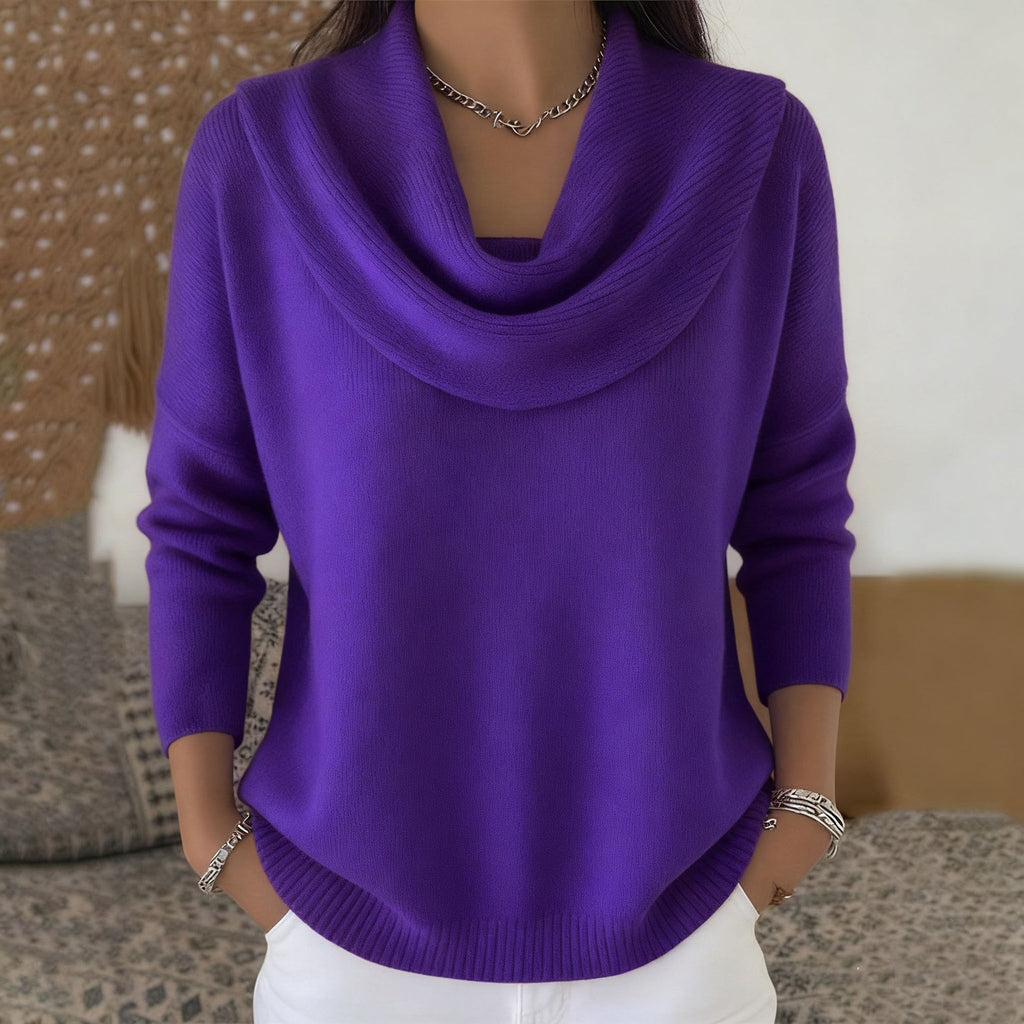 Ginette | Pull à col drapé