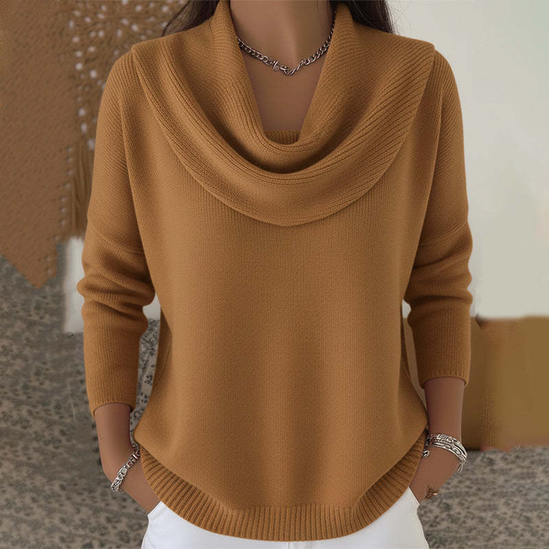 Ginette | Pull à col drapé