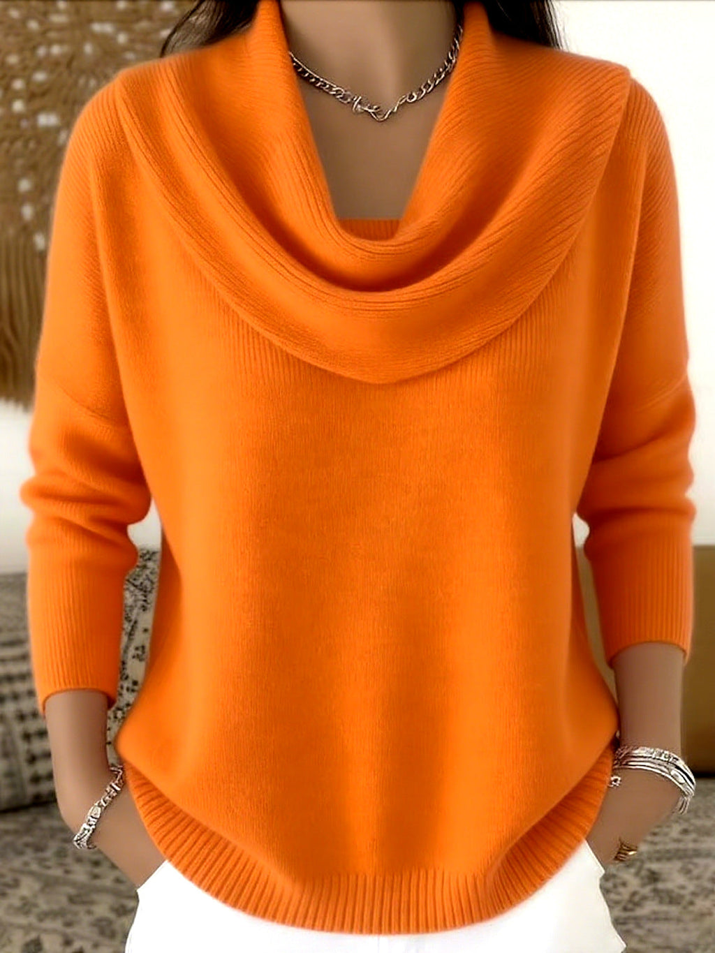 Ginette | Pull à col drapé