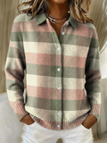 Gwendoline | Cardigan à carreaux pastel