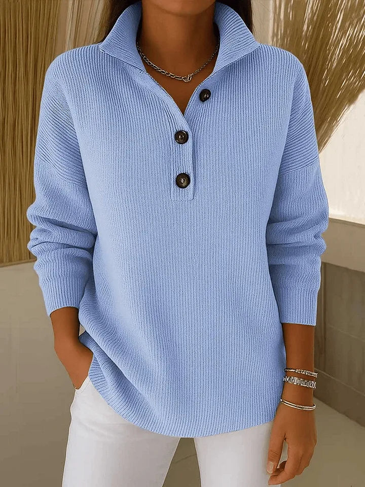 Fleurette | Pull polo à col V