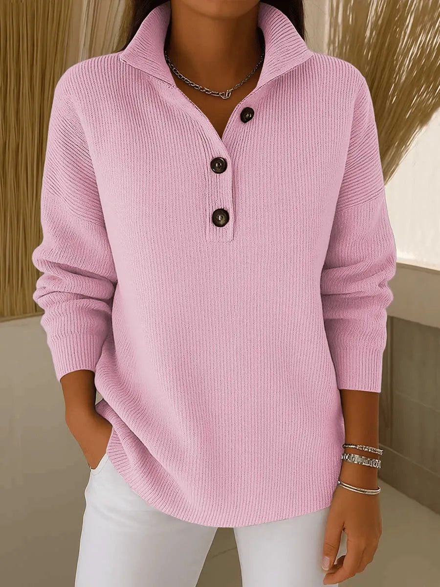 Fleurette | Pull polo à col V