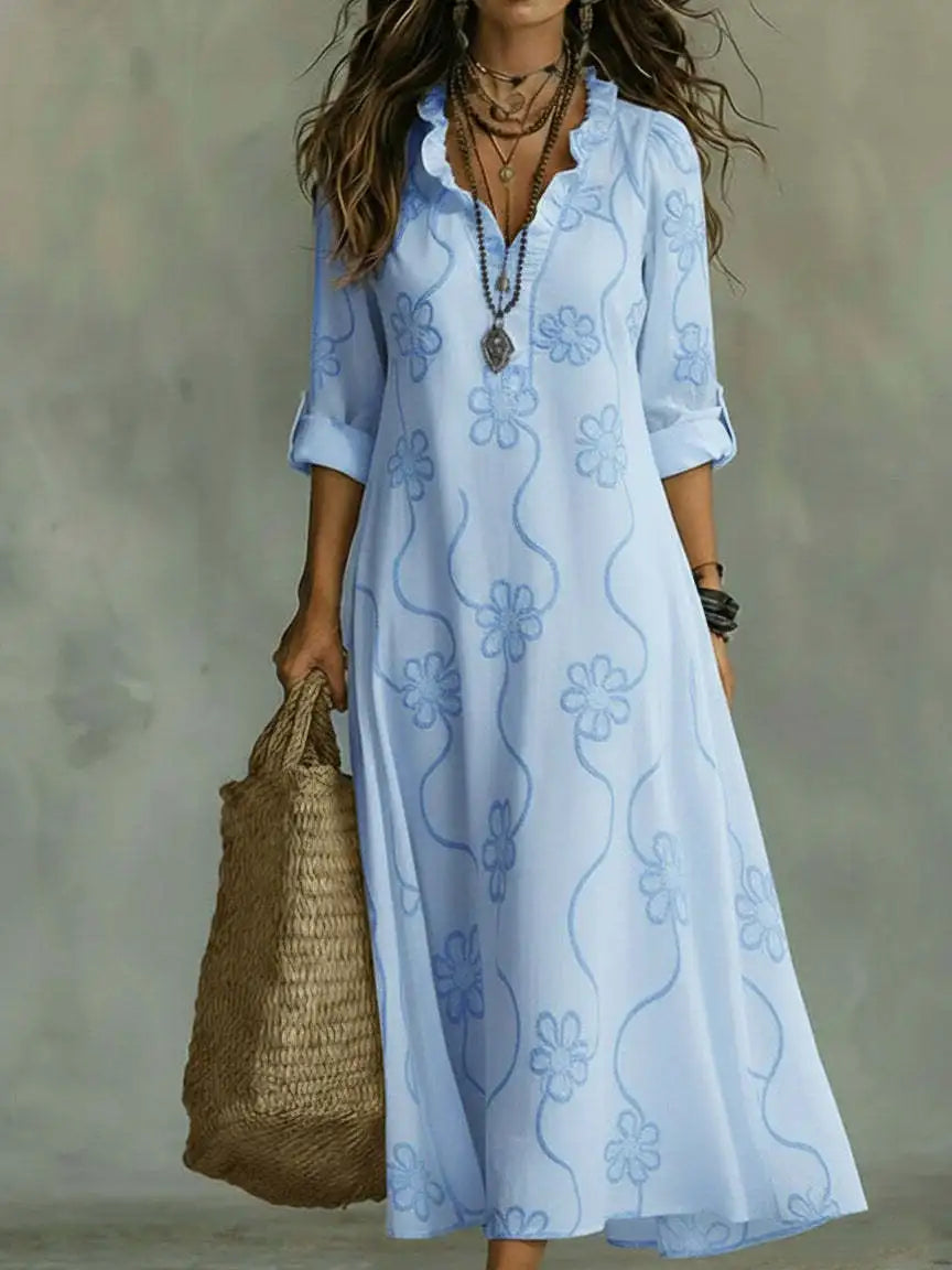 Séverine | Robe longue florale d'été