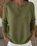 Éléonore | Pull henley boutonné