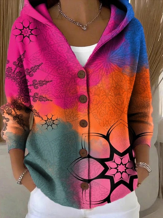 Colomba | Cardigan imprimé à capuche