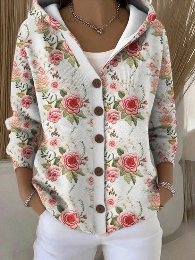 Colomba | Cardigan imprimé à capuche