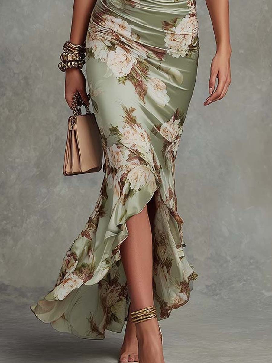 Anastasie | Robe Florale Satinée
