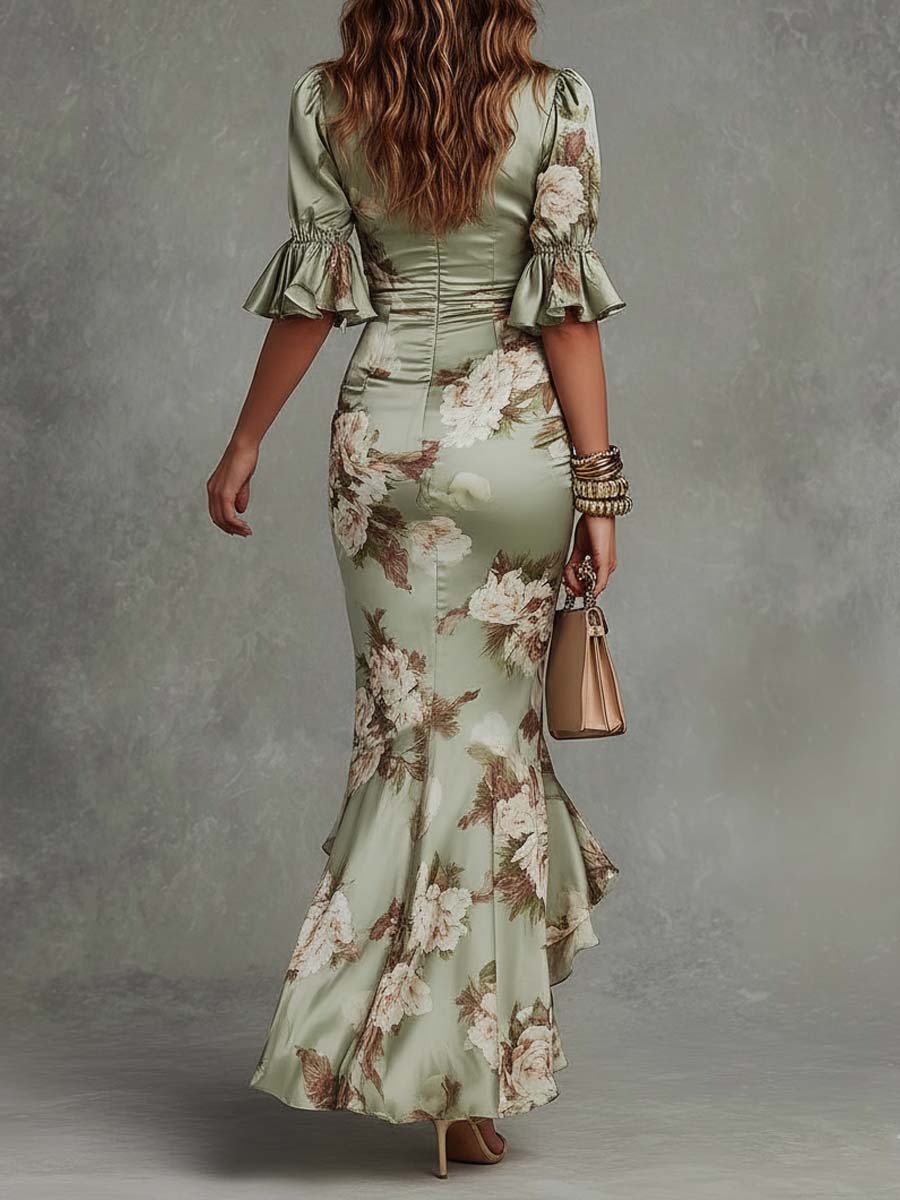 Anastasie | Robe Florale Satinée