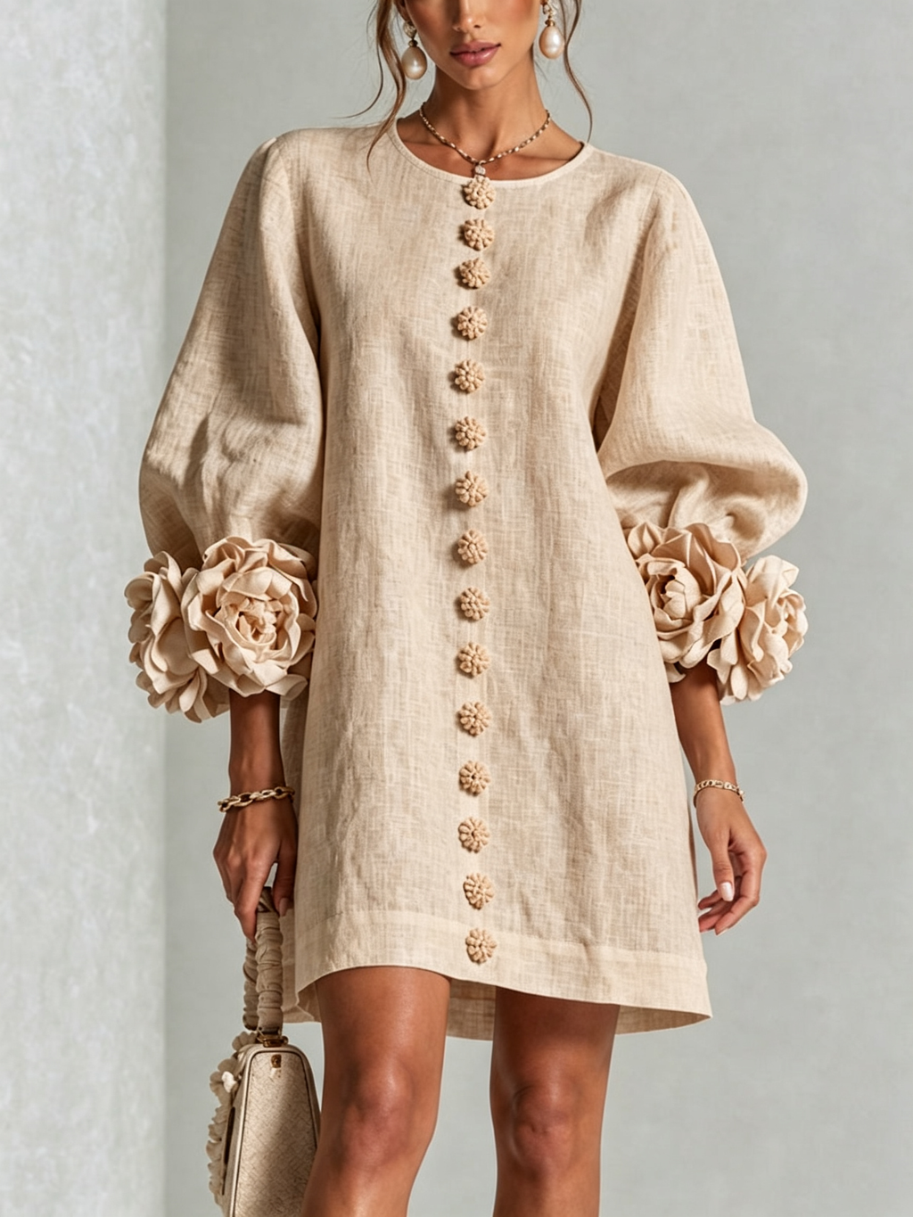 Élodie | Robe Florale Boutonnée