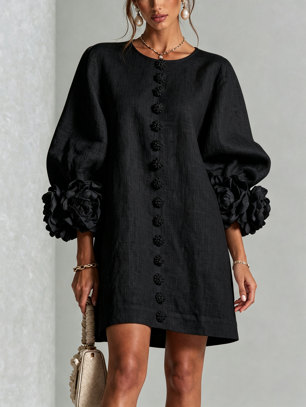 Élodie | Robe Florale Boutonnée