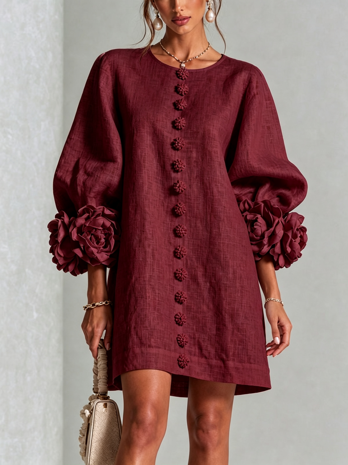 Élodie | Robe Florale Boutonnée