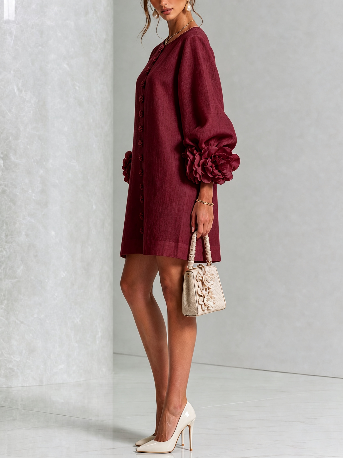 Élodie | Robe Florale Boutonnée