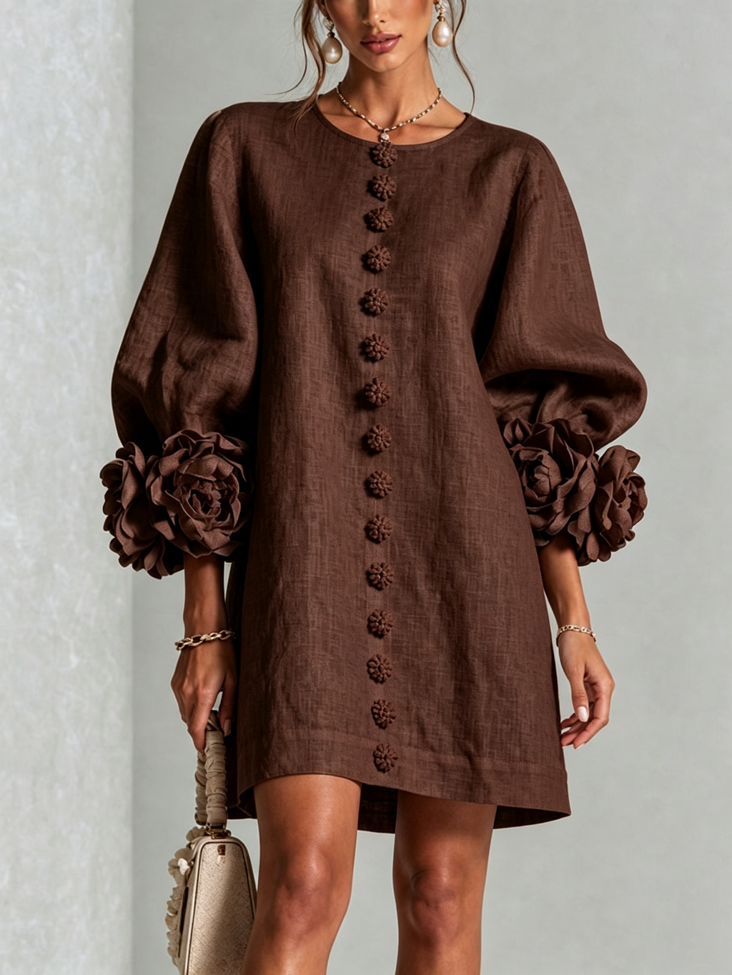 Élodie | Robe Florale Boutonnée