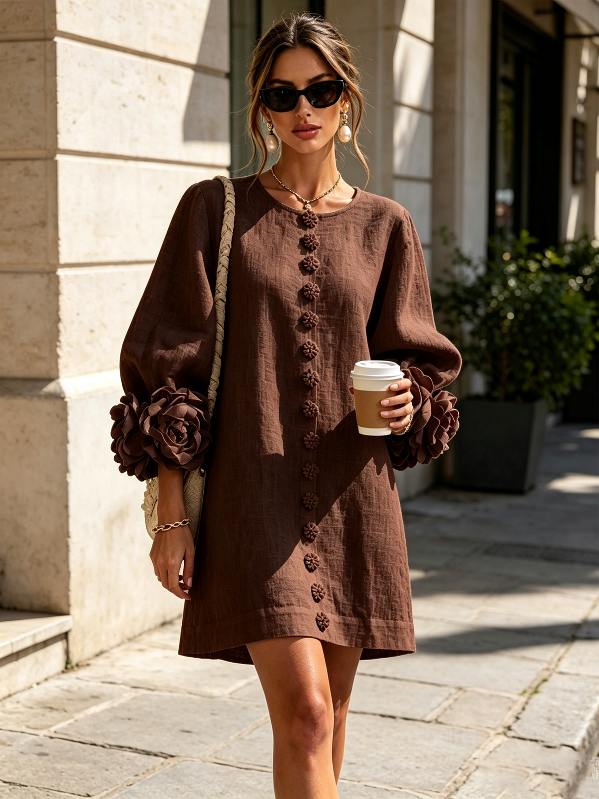 Élodie | Robe Florale Boutonnée