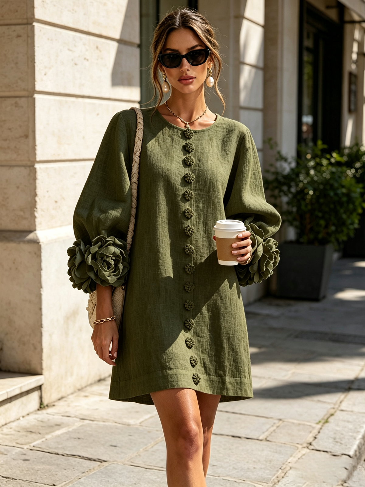 Élodie | Robe Florale Boutonnée